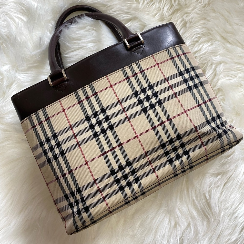 Authentic vintage Burberry nova check tote